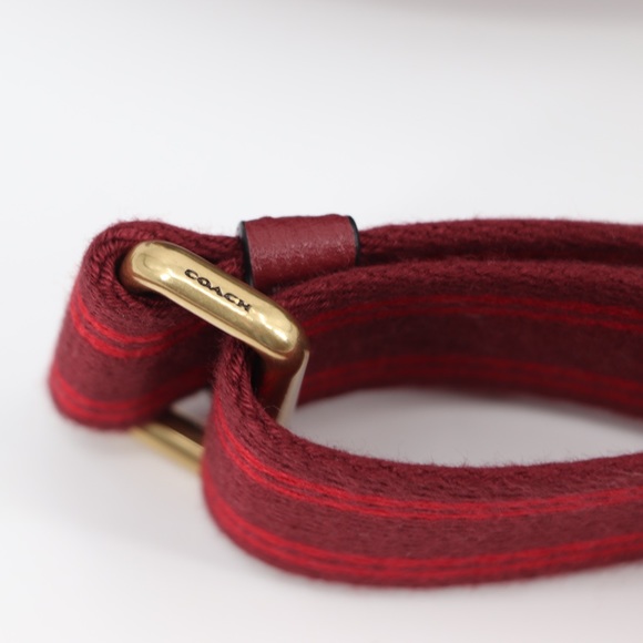 New Coach Field Signature Leather Bucket Shoulder Bag Wine - Picture 7 of 12